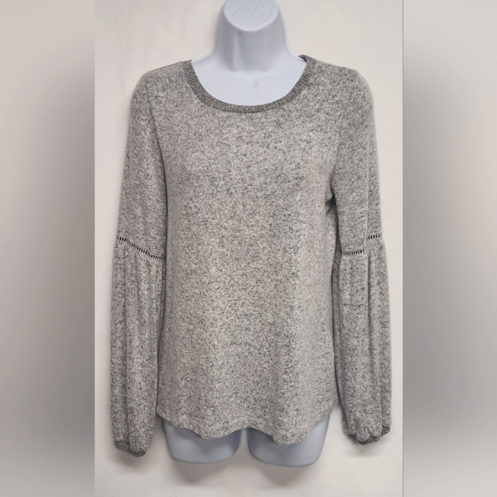 Knox Rose S Long Sleeve Stretch Knit Sweater Top Extreme Softness !